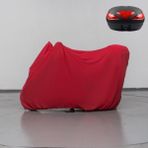 Teksin Yuki Forza 100 Çantalı Kırmızı Kumaş Motosiklet Branda Motor Penye Branda