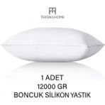 Teksnil Home | 1 Adet Boncuk Silikon Yastık | 1200 Gram | Antialerjik | 50 x 70 cm | Premium Yastık - 50 x 70 cm - Ekru