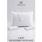 TeksNil Home | %100 Pamuk Sıvı Geçirmez 2’li Yastık Alezi Koruyucu | Koruyucu Yastık Kılıfı | 50 X 70 |
