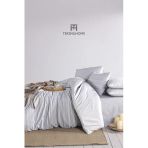TeksNil Home %100 Pamuklu Gri Oslo Nevresim Takımı 3 Parça (ÇİFT KİŞİLİK)