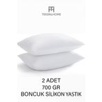 TeksNil Home | 2 Adet Boncuk Silikon Yastık | 700 gram | Antialerjik | 50x70 Cm | Ekonomik Yastık