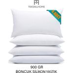 Teksnil Home | 4 Adet Boncuk Silikon Yastık | 900 Gram | Antialerjik | 50X70 cm | Otel Kalitesi - 50 x 70 cm - Beyaz
