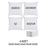 TeksNil Home 4 Adet Fermuarlı Kırlent İç Astarı 5 Ebat Kırlent içi Yastık Kılıf Astar Milt