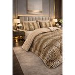 Teksnil Home Çift Kişilik Yorgan Seti Leopar Desenli Welsoft,anti Alerjik,çift Taraflı (Yorgan + 2 Yastık Kılıfı) - 195 x 215 cm - Çok Renkli