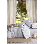 Teksnil Home | Gri Oslo Çift Kişilik Nevresim Takımı Armürlü - 220 x 240 cm