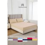 TeksNil Home | Ranforce | Pamuklu Tek / Çift Kişilik Bej Lastikli Çarşaf | 14 Renk | Fıtted |