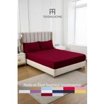 TeksNil Home | Ranforce | Pamuklu Tek / Çift Kişilik Bordo Lastikli Çarşaf | 14 Renk | Fıtted |