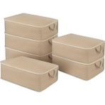 Tekstil 6 Adet Büyük Boy Yatak Altı Çok Amaçlı Hurç 64 x 45 x 22 cm 44 x 65 - standart