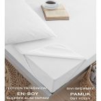 Tekstil Home 4 Köşe Lastikli Pamuklu Su Sıvı Geçirmez Yatak Koruyucu Alez Tüm Ebatlar - 160 x 200 cm - Beyaz
