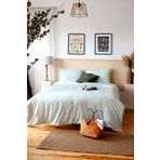 Tekstil Home 5 Yıldız Lüx Otel Tipi Çift Kişilik Lastikli Çizgili Pamuk Saten Nevresim Takımı 160x200 Mint Yeşili