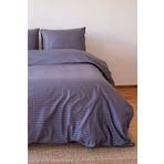 Tekstil Home 5 Yıldızlı Lüx Otel Tipi Çift Kişilik Lastikli Çizgili Pamuk Saten Nevresim Takımı Antrasit Renk