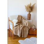 Tekstil Home Çift Taraflı Wellsoft Tv Battaniyesi 100x170cm Koltuk Şalı, Yumuşak Tüylü Peluş Polar Bej Cappicino
