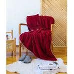 Tekstil Home Çift Taraflı Wellsoft Tv Battaniyesi 100X170CM Koltuk Şalı, Yumuşak Tüylü Peluş Polar Gri - 100 x 170 cm - Bordo