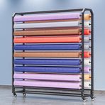 Tekstil kumaş sunum standı, metal, ayarlanabilir asma çubuğu, vinil rulo tutucu, otomobil renk değiştiren folyolar, duvar kağıtları, masa örtüleri, garaj işleri için ticari düzenleyici tutucu