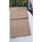 Tekstilci Dokuma Kadife Şönil Düz Kumaş Çift Taraflı Koltuk Şalı Örtüsü 175 X 215 Cm - Açık Kahverengi