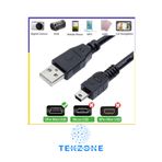 TEKZONE 4575 Mini Usb To Usb Data Şarj Kablosu 5 Pin Mini USB Usb5-Pin 2.0 Erkek A Mini 5 Pin B Piramit Uç