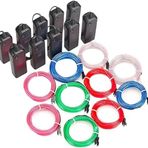 tel 1 metre esnek neon 3 ışık modu taşınabilir pille çalışan elektrikli ışıldama teli paket sürücü yüksek parlaklık Noel araba parti dekorasyonu düğün pub için (5, Sarı)