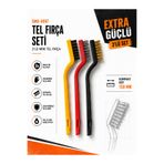 Tel Fırça 3’lü Set Çelik Pirinç Plastik Fırça Pas Temizleme Kaynak Temizleme Metal Yüzey Temizlik Seti FIRÇA3