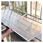 Tel ızgara, paslanmaz çelikten genişletilmiş metal sac, yuvarlak delikli saclar, koruma için 50 x 490 cm tel kafes, ev işleri projeleri, inşaat projeleri ve güvenlik için sağlam metal ızgara