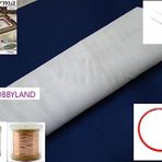 Tel Kırma Başlangıç Kiti ( Kare Tül, 2 Adet Taç Tel Kırma Teli ve Büyük Yaylı Kasnak) Renk Beyaz