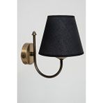 Tel Lighting Kumaş Başlık Metal Eskitme Gövde Aplik - Siyah