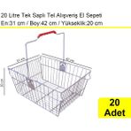 Tel Market Alışveriş El Sepeti 20 Litre 20'li Koli