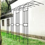 Tel örgü bahçe kemeri, kemer çerçevesi, arka teras için kafes duvar, çelik boru ve reçine 90 cm