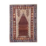 Tela El Dokuma Bordo İnce Kilim 126x174
