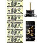 Telaşe Memuru 8 Adet Dolar Pasta Süsü Para Yenilebilir Kağıt Gıda Baskısı Hediye (Gold Mum-Büyük Patron Yazısı) - 1 Adet