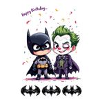 telaşe memuru BATMAN Pasta Süsü - Pasta Resmi ve Baskısı - Batman Doğum Günü Yenilebilir Kağıt Baskı 2