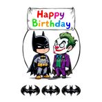 telaşe memuru BATMAN Pasta Süsü - Pasta Resmi ve Baskısı - Batman Doğum Günü Yenilebilir Kağıt Baskı 3
