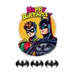 telaşe memuru BATMAN Pasta Süsü - Pasta Resmi ve Baskısı - Batman Doğum Günü Yenilebilir Kağıt Baskı 5