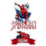 telaşe memuru İSİMLİ - Örümcek Adam Yenilebilir Pasta Süsü - Pasta Resmi Yenilebilir Kağıt - Doğum Günü Konsepti