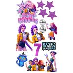 telaşe memuru K-POP Demon Hunters 7 Yaş Pasta Süsü - Yenilebilir Kağıt Pasta Üstü Süsü - Pasta Resmi Baskısı
