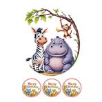 telaşe memuru Safari Pasta Süsü - Pasta Resmi ve Baskısı - Safari Hayvanları Yenilebilir Kağıt Baskı 7
