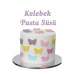 telaşe memuru Şeker Hamuru Pasta Tamamlayıcı Süs - Kelebekli 36 Adet Pasta Süsü - Yenilebilir Pasta Süsü