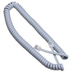 Telefon Ahize Spiral Gri Kordon Kablosu