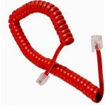 Telefon Ahize Spiral Kordon Kablosu - Kırmızı