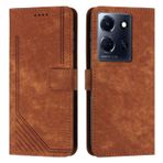 Telefon Kapaklı Kılıf Infinix Note 30 ile Uyumlu Bilek Kayışı Telefon Kılıfı Cüzdan Çevirmeli Telefon Kılıfı Kart Yuvası Tutucu Kapak Çevirin Telefon Kılıfı Infinix Note 30 ile Uyumlu Kılıf Kapağı(Bro