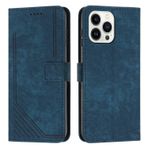 Telefon Kapaklı Kılıf iPhone 14 Pro ile Uyumlu Bilek Kayışı Telefon Kılıfı Cüzdan Çevirmeli Telefon Kılıfı Kart Yuvası Tutucu Kapak Çevirin Telefon Kılıfı iPhone 14 Pro ile Uyumlu Kılıf Kapağı(Blu)