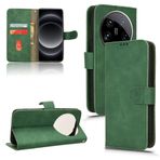 Telefon Kapaklı Kılıf Xiaomi 14 Ultra ile Uyumlu Cüzdan Kılıf Kart Tutuculu, Çevirmeli Kılıf PU Deri Telefon Cüzdan Kılıfı Bilek Kayışlı Darbeye Dayanıklı Koruyucu Kapak Kılıf Kapağı(Green)