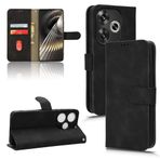 Telefon Kapaklı Kılıf Xiaomi Redmi Turbo 3 ile Uyumlu Cüzdan Kılıf Kart Tutuculu, Çevirmeli Kılıf PU Deri Telefon Cüzdan Kılıfı Bilek Kayışlı Darbeye Dayanıklı Koruyucu Kapak Kılıf Kapağı(Noir)