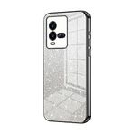 Telefon Kılıfı Paketleri VIVO IQ00 10 Kılıfı ile uyumlu, Şeffaf Parıltılı Elektro Kaplama Hibrit Koruyucu Telefon Kapağı, IQ00 10 için İnce Şeffaf Çizilmez Şok Emme TPU Tampon Kılıfı Kılıf(Noir)
