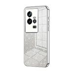 Telefon Kılıfı Paketleri VIVO IQ00 11 Kılıfı ile uyumlu, Şeffaf Parıltılı Elektro Kaplama Hibrit Koruyucu Telefon Kapağı, IQ00 11 için İnce Şeffaf Çizilmez Şok Emme TPU Tampon Kılıfı Kılıf(Silvery)