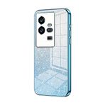 Telefon Kılıfı Paketleri VIVO IQ00 11Pro Kılıf ile uyumlu, Şeffaf Parıltılı Elektro Kaplama Hibrit Koruyucu Telefon Kapağı, IQ00 11Pro için İnce Şeffaf Çizilmez Şok Emme TPU Tampon Kılıfı Kılıf(Blu)