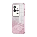 Telefon Kılıfı Paketleri VIVO IQ00 11Pro Kılıf ile uyumlu, Şeffaf Parıltılı Elektro Kaplama Hibrit Koruyucu Telefon Kapağı, IQ00 11Pro için İnce Şeffaf Çizilmez Şok Emme TPU Tampon Kılıfı Kılıf(Pink)