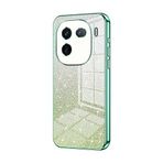Telefon Kılıfı Paketleri VIVO IQ00 12 Kılıfı ile uyumlu, Şeffaf Parıltılı Elektro Kaplama Hibrit Koruyucu Telefon Kapağı, IQ00 12 için İnce Şeffaf Çizilmez Şok Emme TPU Tampon Kılıfı Kılıf(Green)