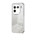 Telefon Kılıfı Paketleri VIVO IQ00 12 Kılıfı ile uyumlu, Şeffaf Parıltılı Elektro Kaplama Hibrit Koruyucu Telefon Kapağı, IQ00 12 için İnce Şeffaf Çizilmez Şok Emme TPU Tampon Kılıfı Kılıf(Silvery)