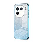 Telefon Kılıfı Paketleri VIVO IQ00 12Pro Kılıf ile uyumlu, Şeffaf Parıltılı Elektro Kaplama Hibrit Koruyucu Telefon Kapağı, IQ00 12Pro için İnce Şeffaf Çizilmez Şok Emme TPU Tampon Kılıfı Kılıf(Blu)