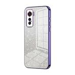 Telefon Kılıfı Paketleri VIVO IQ00 5 Kılıfı ile uyumlu, Şeffaf Parıltılı Elektro Kaplama Hibrit Koruyucu Telefon Kapağı, IQ00 5 için İnce Şeffaf Çizilmez Şok Emme TPU Tampon Kılıfı Kılıf(Purple)
